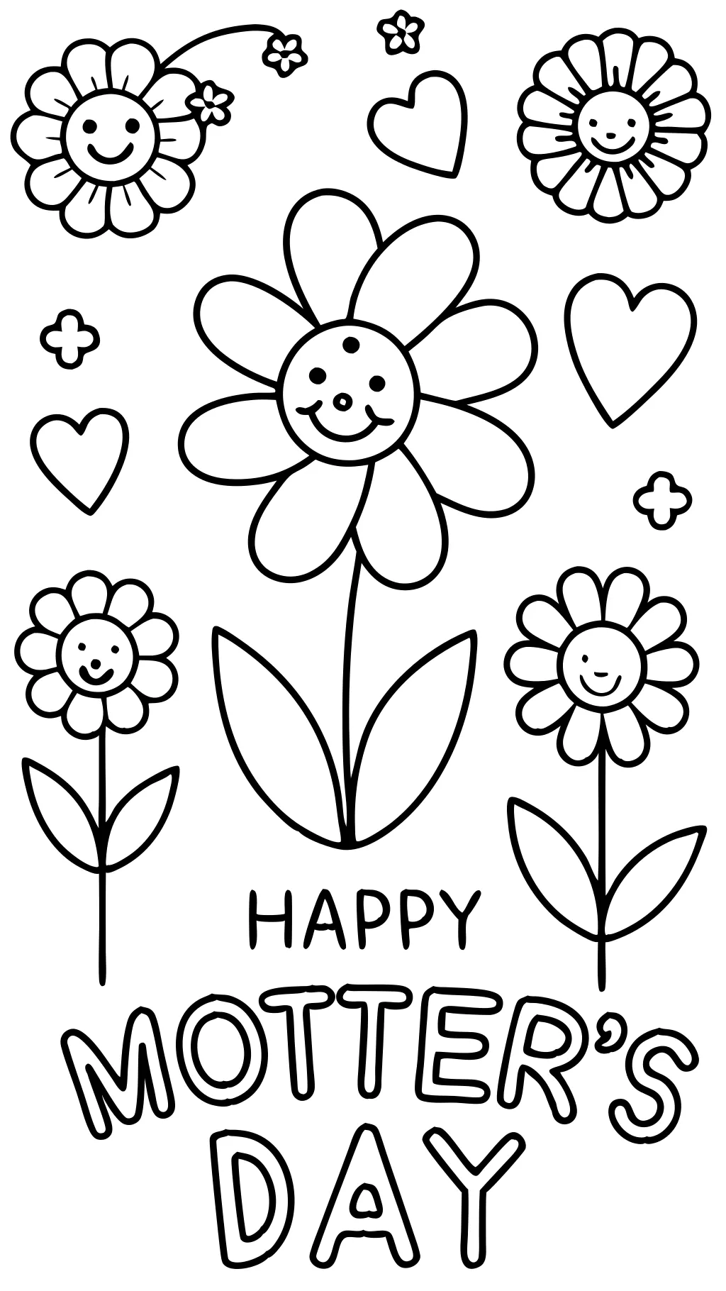 happy mother’s day coloring pages